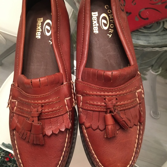 New Dexter Handcrafted Tassel Brown Leather Sz 10W - Picture 1 of 7